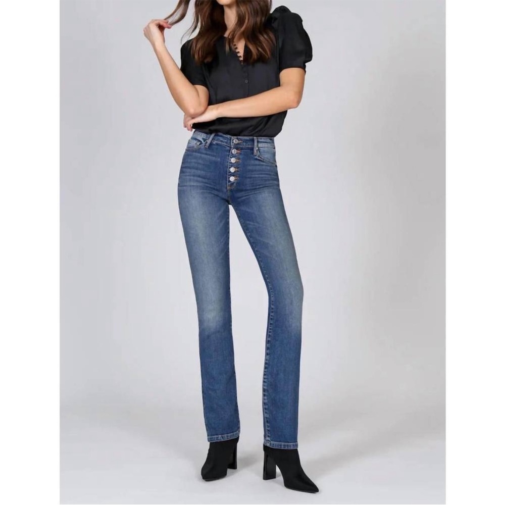 Black Orchid Gigi High Rise Straight Leg stretch Jeans, 28 / 6, NWT